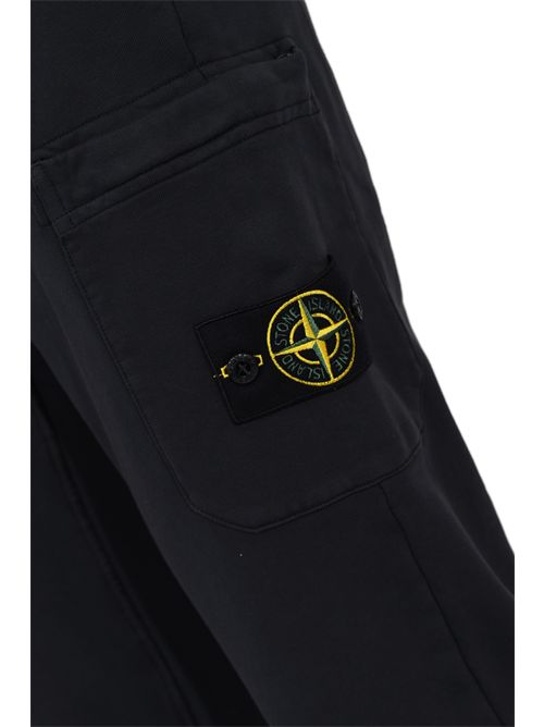 Pantalone jogger 6200010 in felpa di cotone Navy blue STONE ISLAND | 6200010S0051V0020